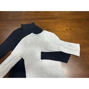 Abercrombie & Fitch Essentials Ribbed Top Bundle Women Small Capsule Mock Neck